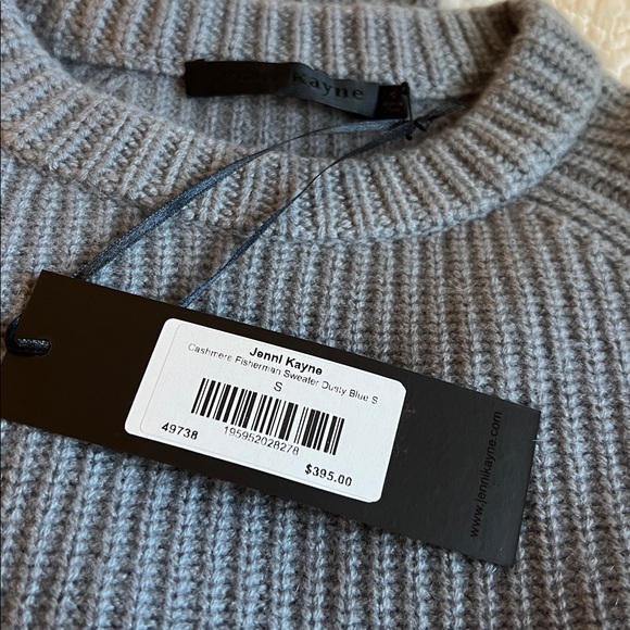 NWT! Jenni Kayne Cashmere Fisherman Sweater in Dusty Blue - S - Picture 5 of 8